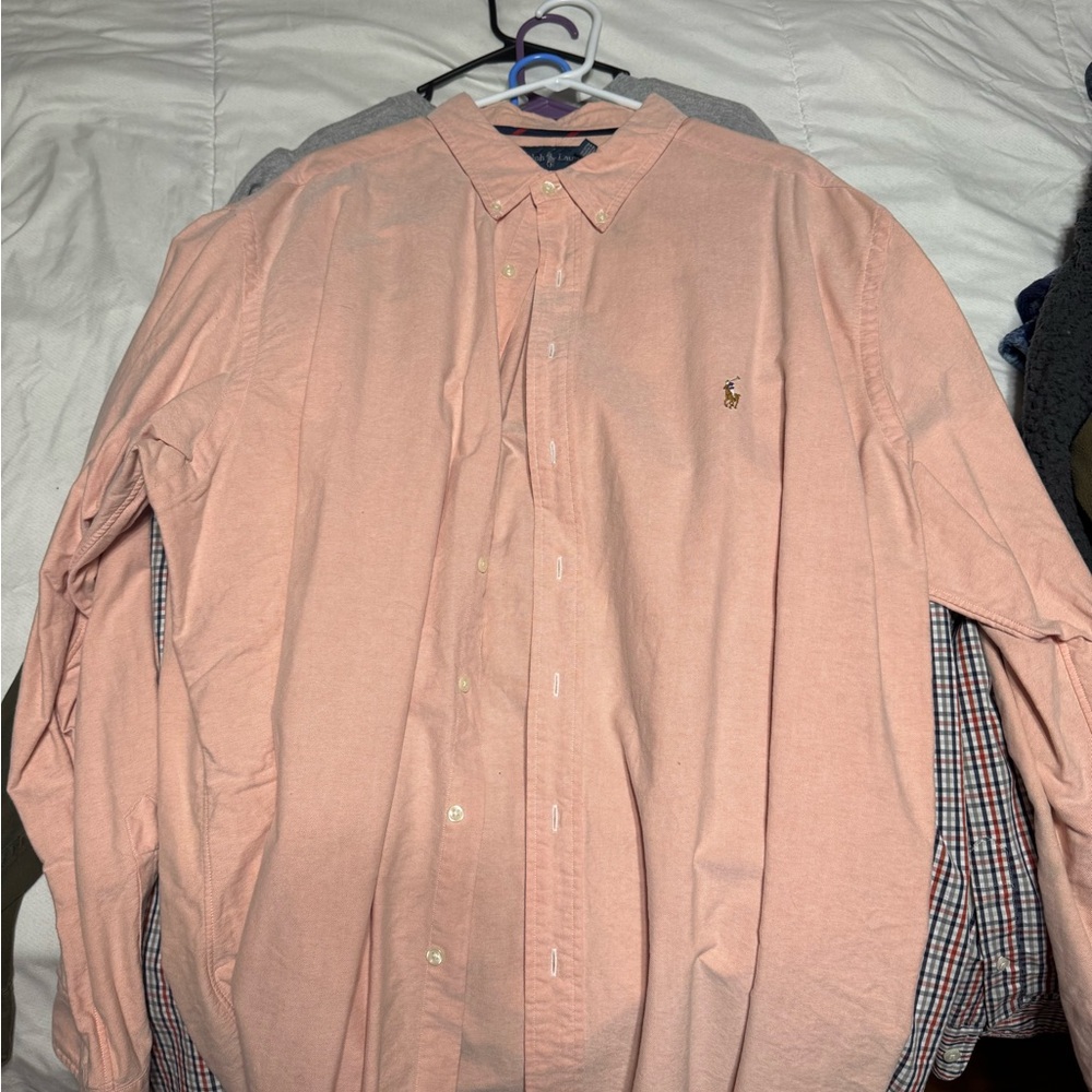 Men's orange Polo by Ralph Lauren Shirt